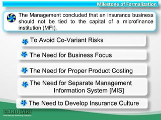 Evolution of CARD MBA and its impact to microinsurance industry | PPT