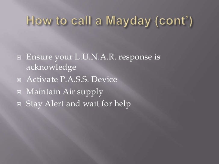 Mayday, mayday, mayday