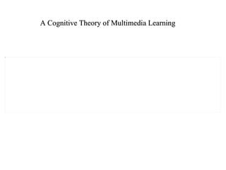 A Cognitive Theory of Multimedia Learning 