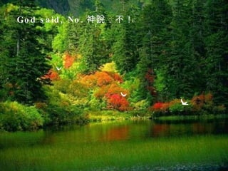 God said, No. 神說：不！  