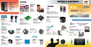 Sign up today in your local Trane store
Earn rewards and
multiply your savings.
4
Furnace
Module Control
CNT05049 / ICM281
Replacement for Carrier CESO110057-00,01,02
Contactor
CTR02573 / HCCY2XQ02AA318
2 Pole; 30 amp; 24VAC
5
Sign up today and save.
In-store or online at
www.tranerewards.com
Trane parts stores have a full line of portable air conditioners to sell OR rent!
• Your choice – rent or purchase
• Easy to install
• Accessories available for YOUR application
• Local parts and service
MovinCool®
Portable
Air Conditioners
COOLING or DEHUMIDIFICATION - we can help!
• Quality HVAC Coils when
you need them
• Same-day quotes
• Coils for any equipment or brand
• Competitively priced
• High quality
• 100 years experience
http://surefitcoils.trane.com/trane-surefit-coils/global/en.html
SureFit
TM
Coils
3-Phase Line
Voltage Monitor
MON00004 / ICM401
• Offers protection against phase loss/reversal and unbalance
• 50/60 Hz,190-600VAC (18-30 controlVAC)
General
Purpose Relay
RLY01706 / 90-293Q
• For heating and cooling applications,
and general switching
• Enclosed design; type 84; 24VAC coil; SPDT
Wireless Touchscreen
Thermostat
THT03037 /T955WH
• 5+1+1, 7-day programmable or NON-programmable
• 3H/2C universal
• With humidifyAND de-humidify
Life-Line Capacitor Kit
CPT02037 / LCKP-001
•All-in-1 replacement kit for single and dual run capacitor needs
• Includes:6 run capacitors - 5,10,15,25/5,45/5,55/7.5 µF values; 2 Life-Line spider devices;
1 capacitor mounting hardware kit; 1 device mounting hardware kit; carrying case
Kickstart
3.5–5 ton
CPT01792 / KS1
• 2-wired device using mechanical potential relay  start capacitor
•Assists compressor when starting under very adverse conditions (low voltage,high
head pressure)
• Extend compressor life by bringing them up to full speed quickly and efficiently
Fan and Blower
ODP Motor
Unit Bearing Fan
6W HP; 115 volt; 1550 RPM
General Purpose
3-Phase ODP Motor
MOT06185 / 430
• 3/4 HP; 115/208-230 volt; 48 frame
• Capacitor start
MOT14046 / D3P2D
3 HP; 208-230/460 volt; 1800 RPM;
182T frame
Run Capacitor
CPT00939
55 MFD,370V,Round
CPT00937
80 MFD,370V,Round
Remember the CAPACITOR
for your compressor
changeout job!
Disconnect
Switches
SWT02411 / DPU222R
60Amp; metal; non-fused
USA Capacitors
• Made in the USA
• Dual voltage
• Designed for the aftermarket
SwitchCap Dual™
Multi-Value
Capacitor
CAP01189 / SCAP-60D
• No jumper wires
• Easy to set switches
• Non-conductive polymer enclosure
• Better heat sink
• Multiple operating voltages
Rapid Start®
Hard Start Kit
KIT07685 / ICM803
KIT07686 / ICM805
• KIT07685 is 1/2-3 HP,KIT07686 is 3-5 HP
• Easy installation
• Operates from 95-288VAC,self-adjusting to voltage fluctuation
MOT13380 / 2116
CCW rotation
Temperature
Control
CNT05185 /A19ABA40C
•Temp Range -30°F to +100°F
• SPST
• 6' remote sensing element
The PowerYou NeedTo Succeed
MOTORS  ELECTRICAL
Carrier OEM Replacement
MOT13543 / 2117
CW rotation THT02342 /A19ABC24C
•Temp Range -30°F to +100°F
• SPDT
• 8' remote sensing element
$78.94 $24.56
$5.20 $128.73
$42.16
$150.22 $26.40$23.69$356.18
$15.42
$6.78
$50.27$47.59
$71.75
$40.19
$13.27$11.74
$28.16$26.65
 