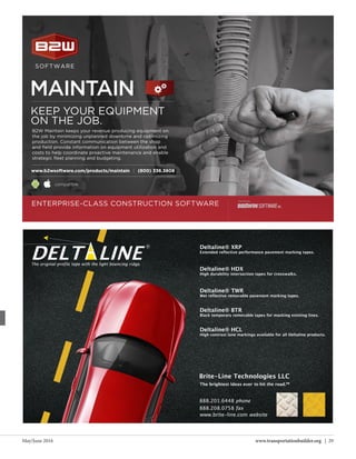 May/June 2016 www.transportationbuilder.org | 29
 