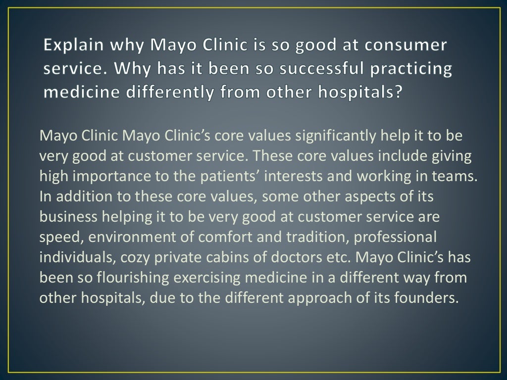 mayo clinic case study answers