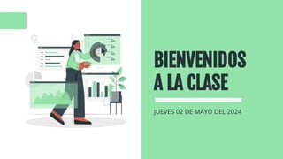 BIENVENIDOS
A LA CLASE
JUEVES 02 DE MAYO DEL 2024
 