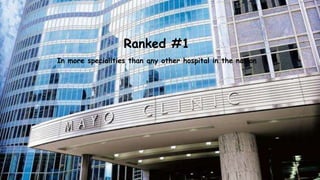 Ranked #1
In more specialities than any other hospital in the nation
 