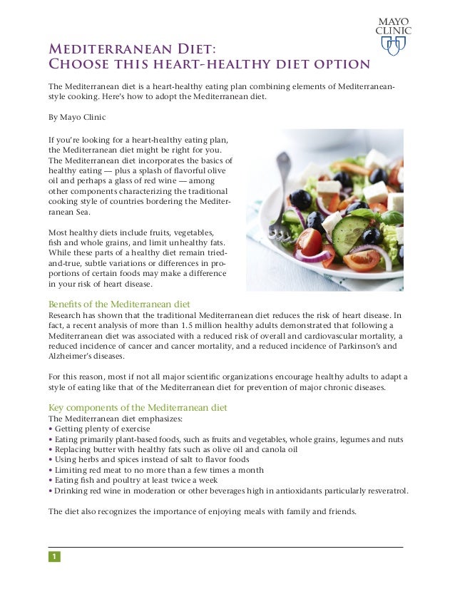 mayo clinic mediterranean diet mayo clinic diet sheet