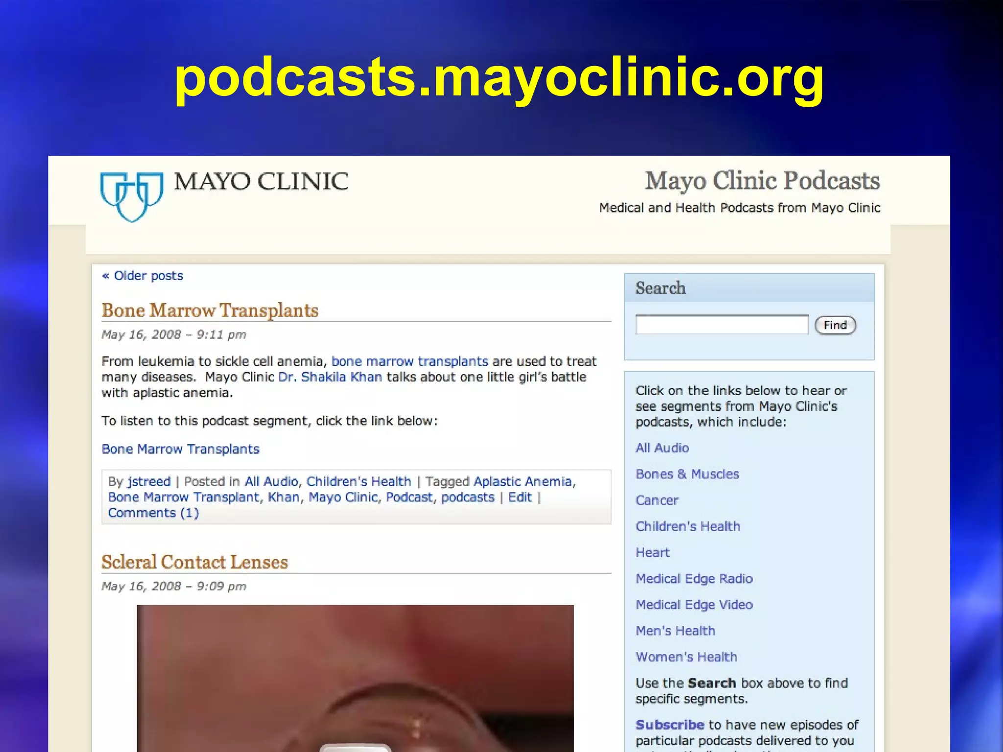 podcasts.mayoclinic.org 