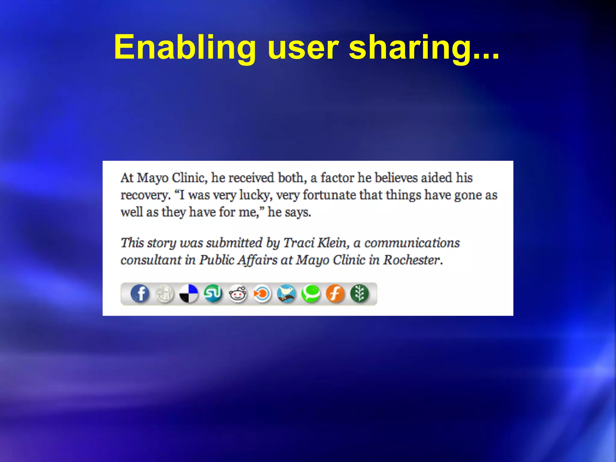Enabling user sharing... 