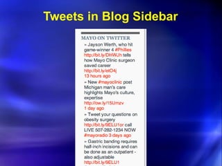 Tweets in Blog Sidebar 