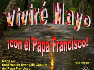 María en:
Exhortación Evangelli Gadium
del Papa Francisco
Pase manual
 