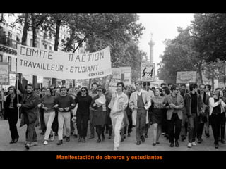 Manifestación de obreros y estudiantes   