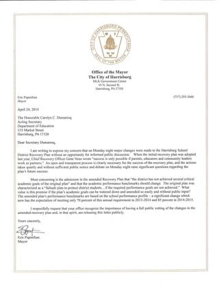 Mayor's letter