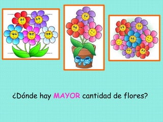 ¿Dónde hay MAYOR cantidad de flores?