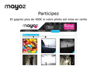 Participez Et gagnez plus de 400€ si votre photo est mise en vente