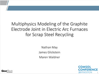 Multiphysics Modeling of the Graphite
Electrode Joint in Electric Arc Furnaces
for Scrap Steel Recycling
Nathan May
James Glickstein
Maren Waldner
1
 