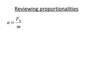 Reviewing proportionalities 