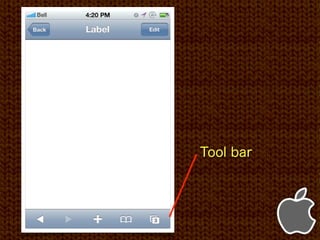 Tool bar
 