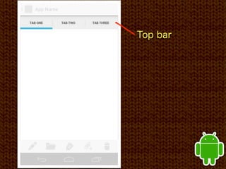 Top bar
 