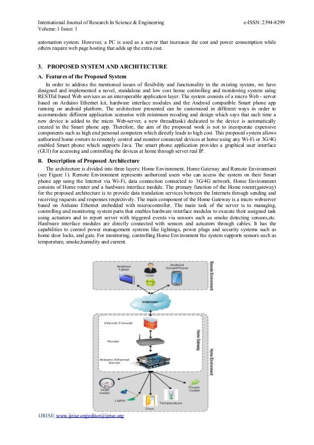 Home automation system project proposal Home automation system project proposal