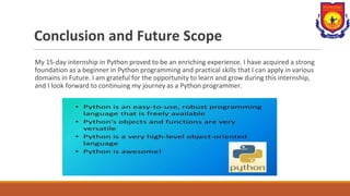 Mayur_Soni_Internship for python for free | PPT