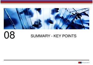 08

SUMMARY - KEY POINTS

 