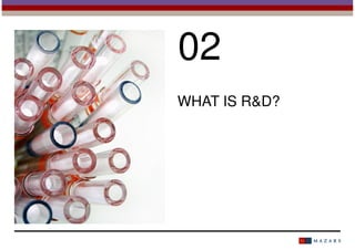 02
WHAT IS R&D?

 
