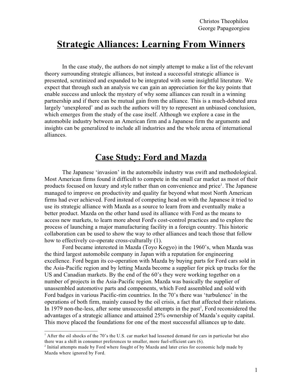 Mazda case essay image