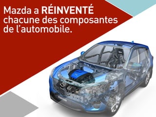Mazda a RÉINVENTÉ
chacune des composantes
de l’automobile.
 