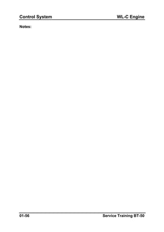 Control System WL-C Engine
Notes:
01-56 Service Training BT-50
 