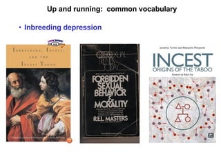 Up and running:  common vocabulary Inbreeding depression 