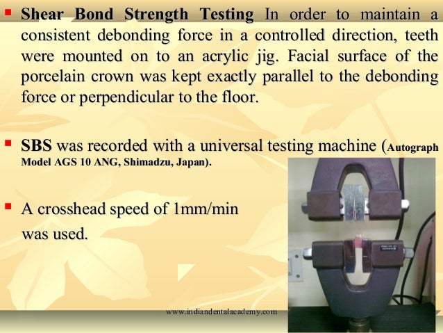 Bond Strength Of Orthodontic Brackets Certified Fixed