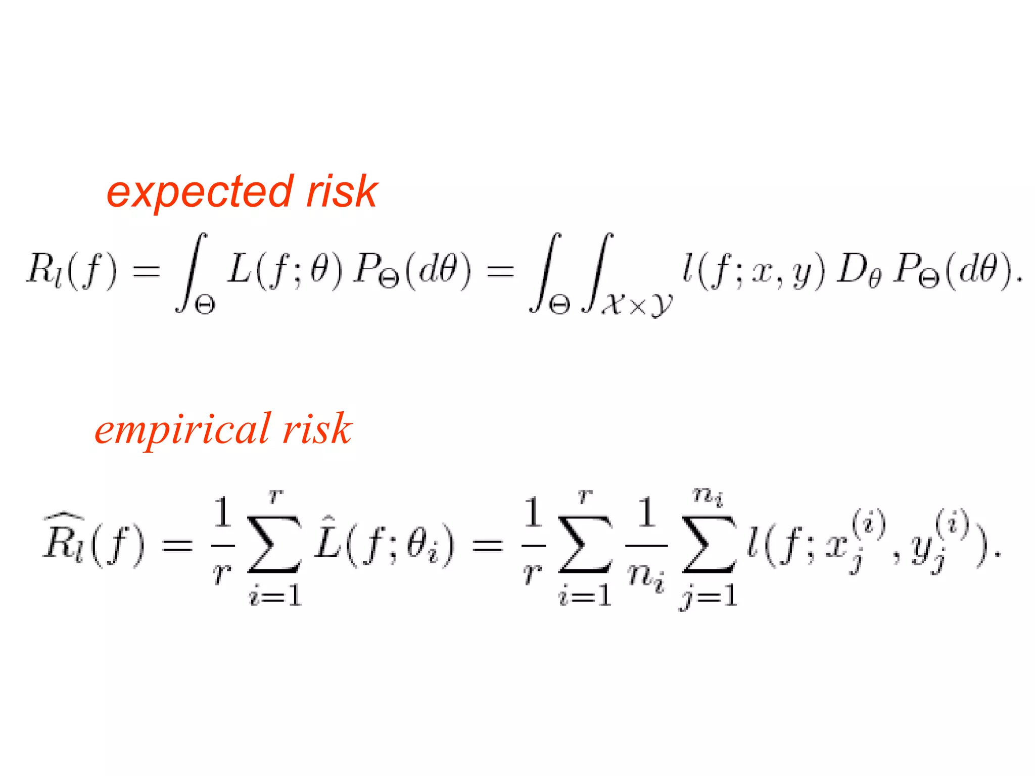 empirical risk expected risk 