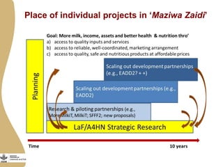 Maziwa Zaidi: Tanzania smallholder dairy value chain R4D program—An experiment to improve AR4D