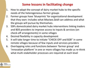 Maziwa Zaidi update: Tanzania smallholder dairy value chain development program