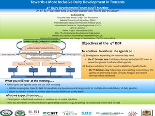 Maziwa Zaidi overview and update: Tanzania smallholder dairy value chain development program