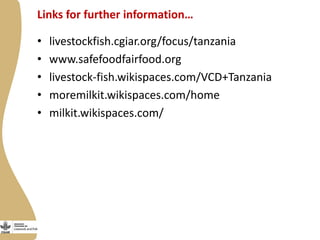 Maziwa Zaidi overview and update: Tanzania smallholder dairy value chain development program