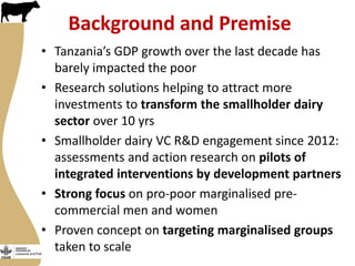 Maziwa Zaidi overview and update: Tanzania smallholder dairy value chain development program