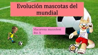 Evolución mascotas del
mundial
Macarena mazzoleni
4to A
 