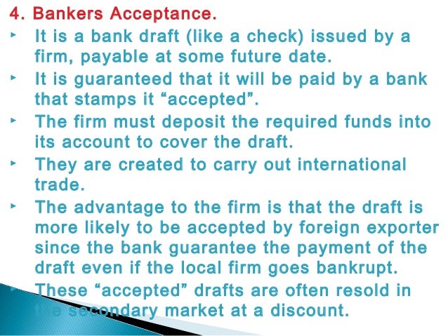 Bankers Acceptance Advantages And Disadvantages