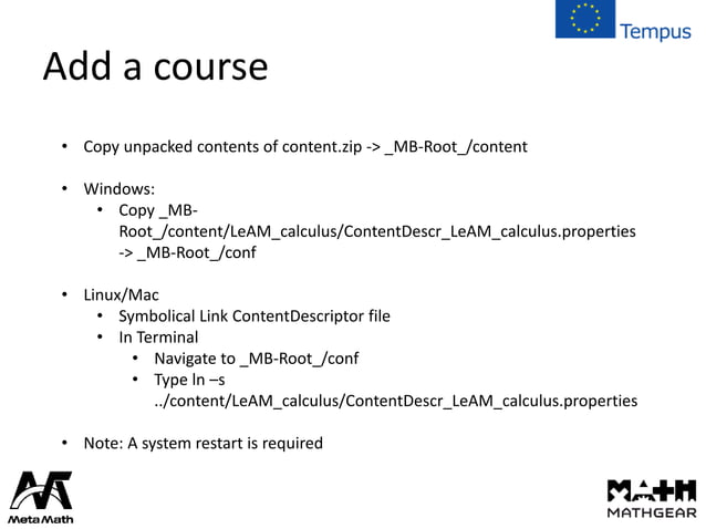 Math-Bridge Installation | PPTX