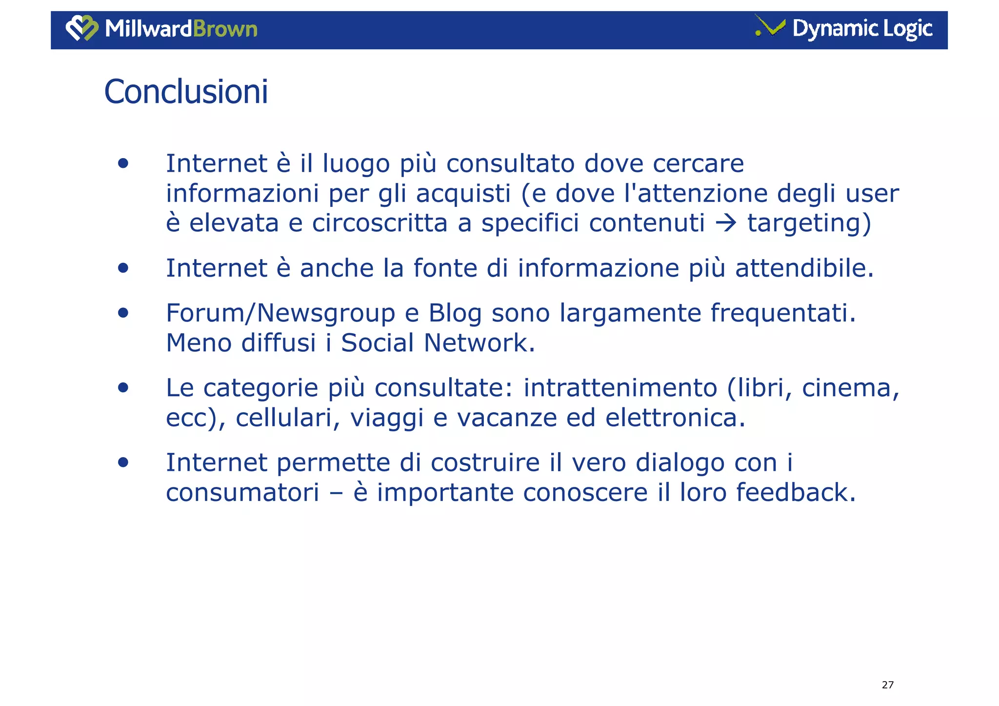 L’influenza dei Consumer Generated Media