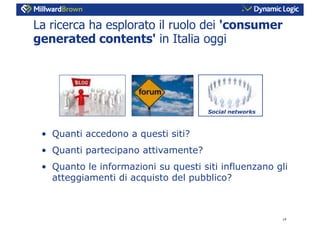 L’influenza dei Consumer Generated Media