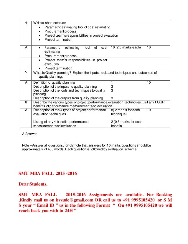 Mb0049 project management assignment