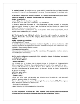 Implied Promises Mb0051 legal aspects of business | DOCX