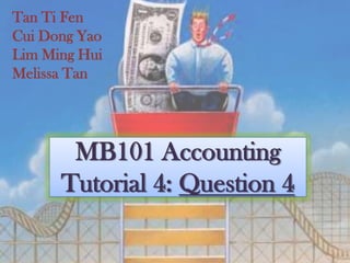 Tan Ti Fen Cui Dong Yao Lim Ming Hui Melissa Tan MB101 AccountingTutorial 4: Question 4 