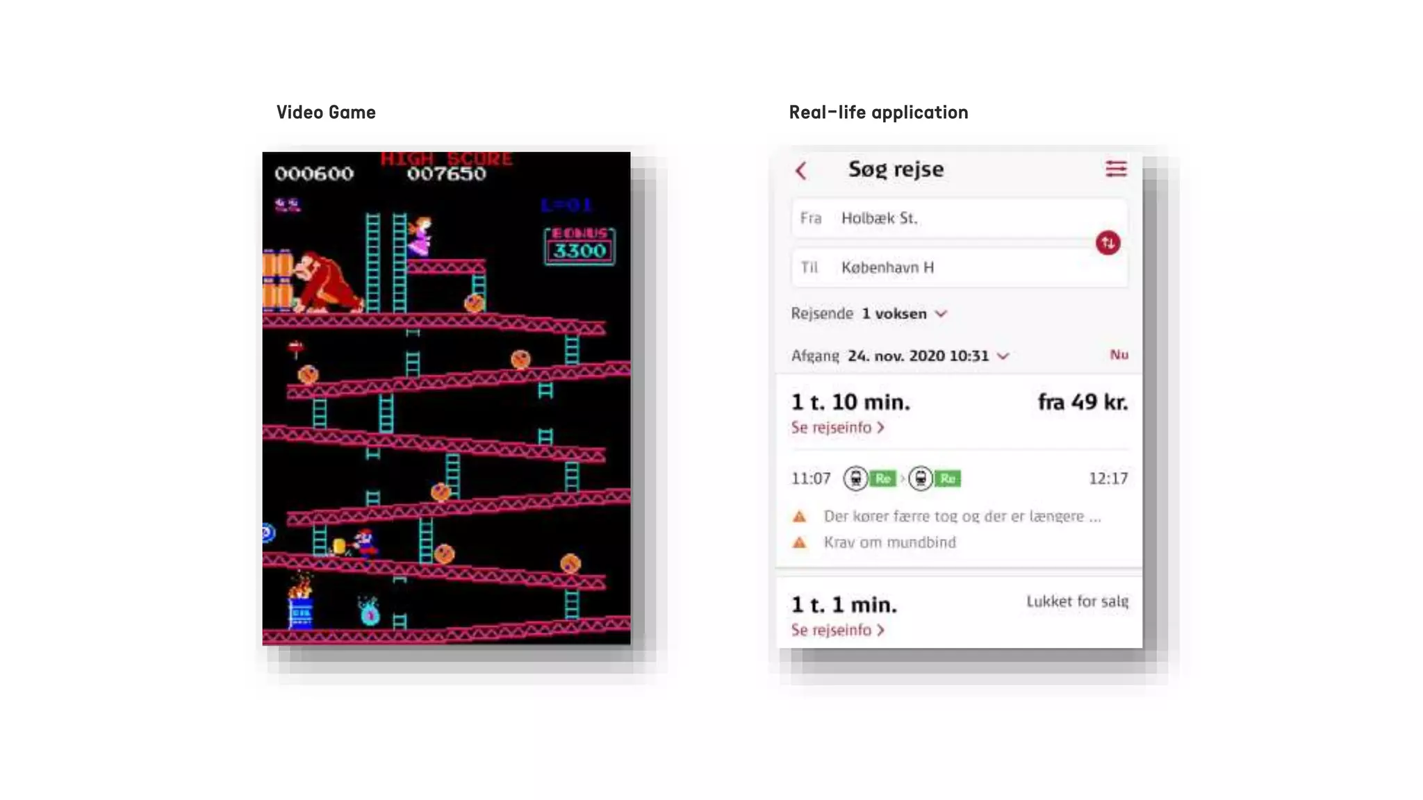 Video Game Real-life application
 
