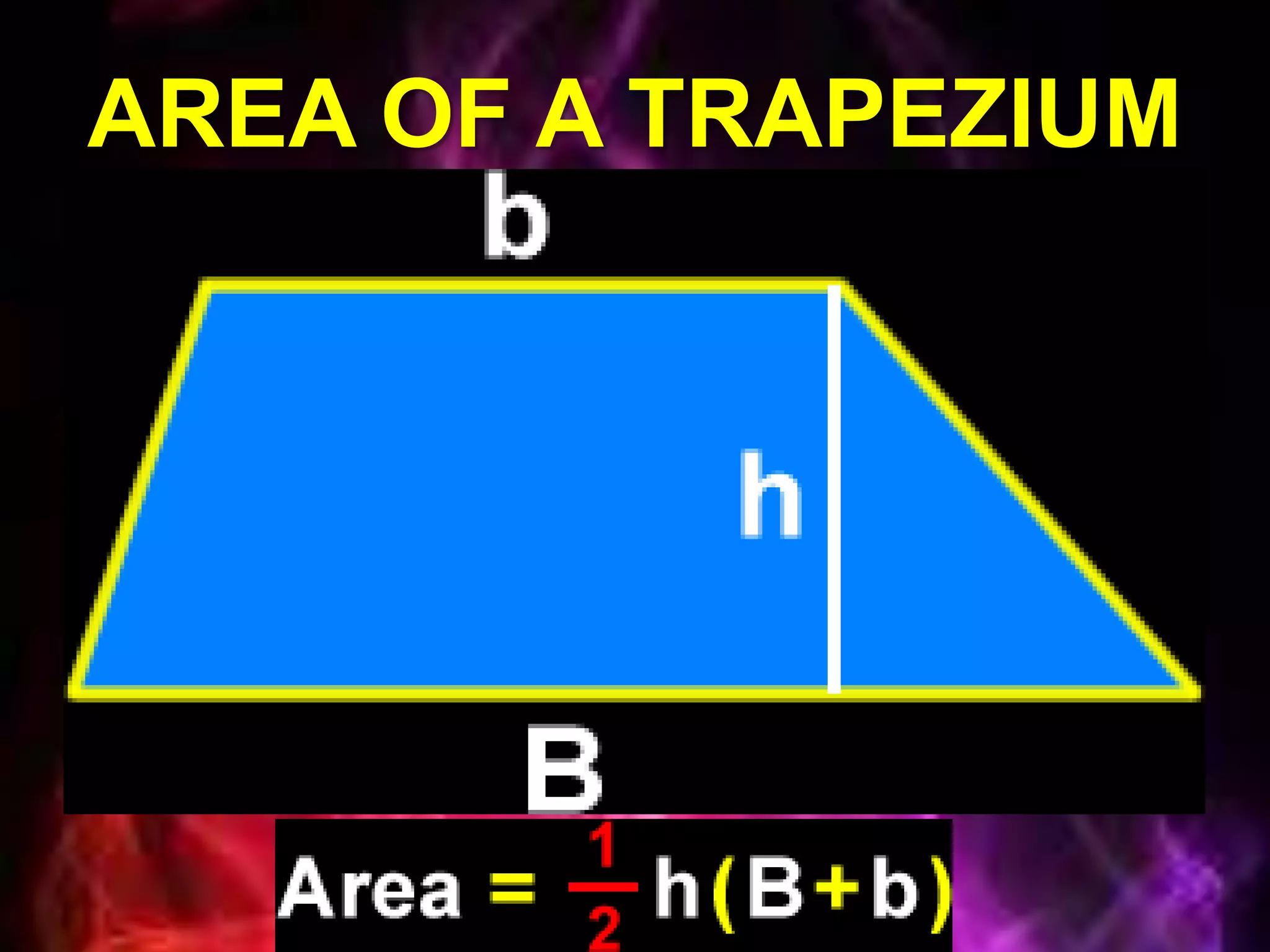 AREA OF A TRAPEZIUM
 