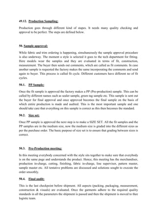Proper Merchandising & Quality Management System in RMG Sector. | PDF