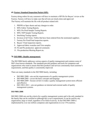 Proper Merchandising & Quality Management System in RMG Sector. | PDF