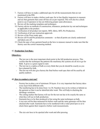 Proper Merchandising & Quality Management System in RMG Sector. | PDF